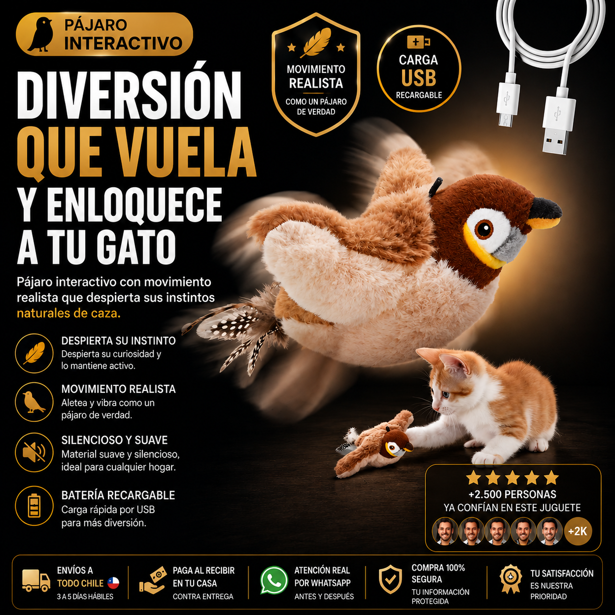 BirdFun™ | Pájaro Interactivo para Gatos
