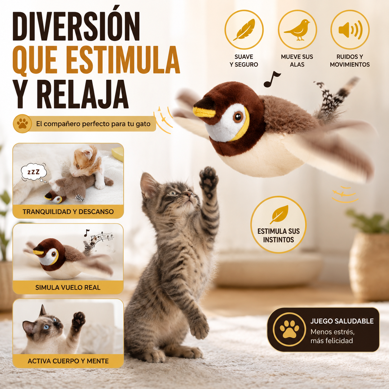 BirdFun™ | Pájaro Interactivo para Gatos
